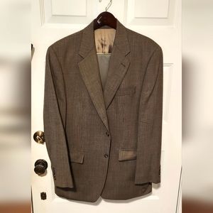 VINTAGE Chaps Ralph Lauren Men's Wool Herringbone Blazer 41R Tan
